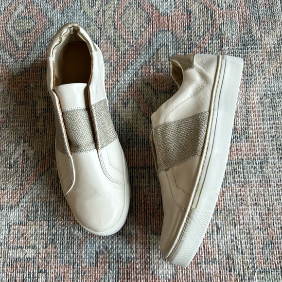 NEW The Flexx Commuter Sneaker in Ivory Cristallo & Gold Milos - Picture 5 of 9